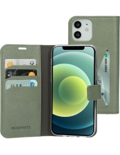 Mobiparts Classic Wallet case Apple iPhone 12 12 pro Stone green 2