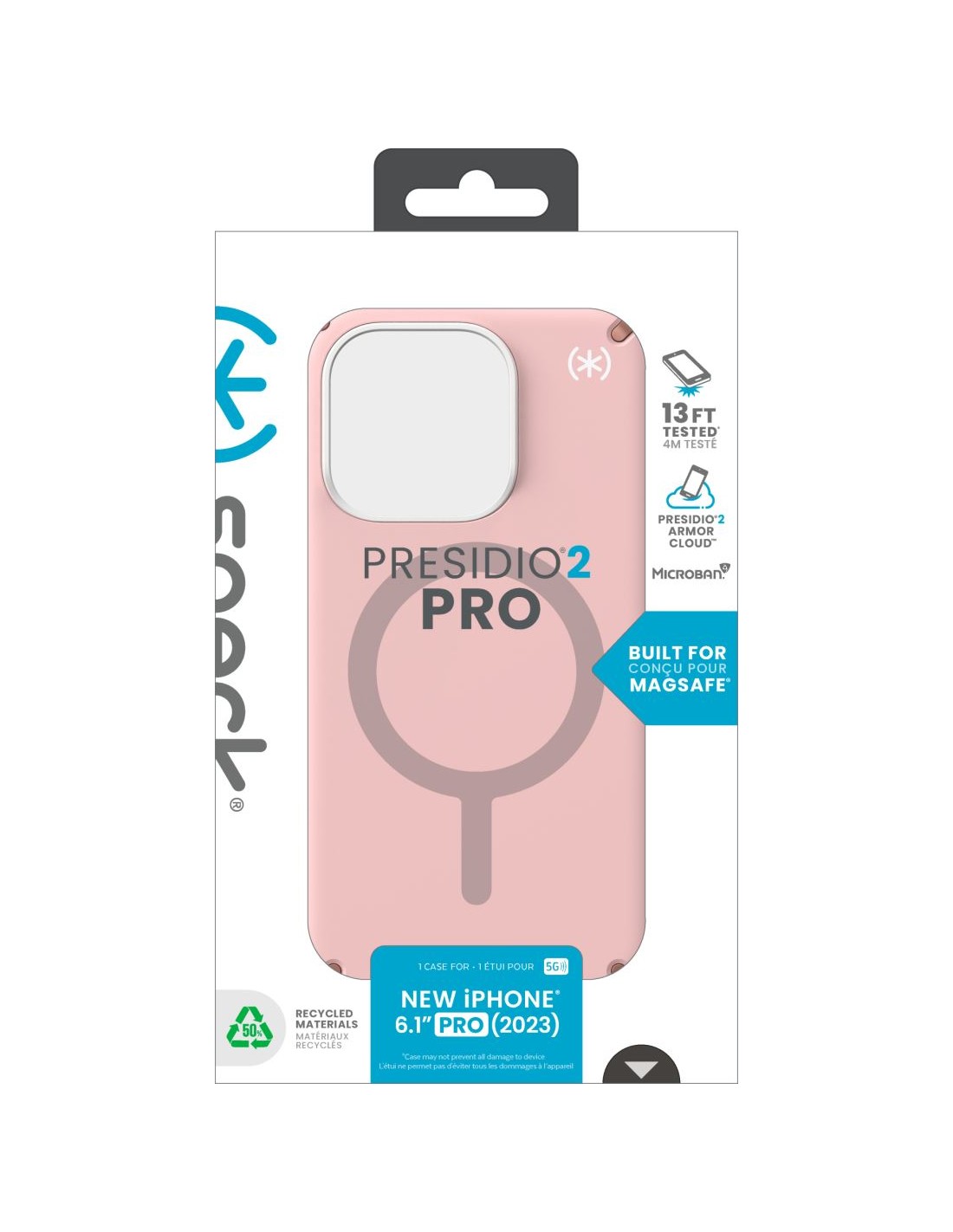 Speck Presidio2 Pro + MS Apple iPhone 15 Pro Dahlia Pink - with Microban Smartphone accessoires