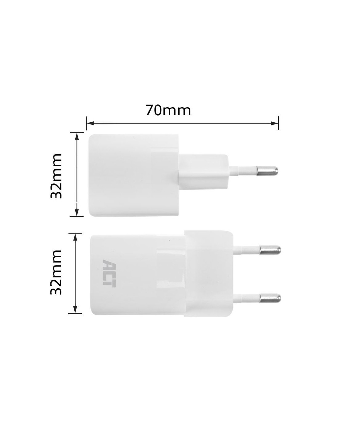 USB-C Charger Mini 110-240V 1 port GaNFast 33W white iPhone 12/13