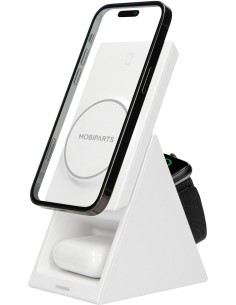Mobiparts Wireless 3 in 1 Charger 15W Triangle White