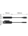 ACT AC1525 tussenstuk voor kabels USB Type-C SATA 7-pin + 15pin Zwart