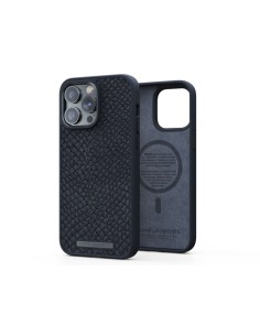 Zalm leder Magsafe Case iPhone 14 Pro Max, zwart 2