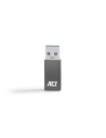 ACT AC7375 tussenstuk voor kabels USB Type-C USB Type-A Grijs