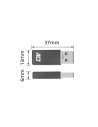 ACT AC7375 tussenstuk voor kabels USB Type-C USB Type-A Grijs