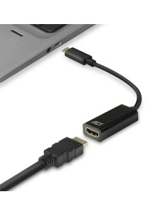 ACT AC7305 video kabel adapter 0,15 m USB Type-C HDMI Type A (Standaard) Zwart