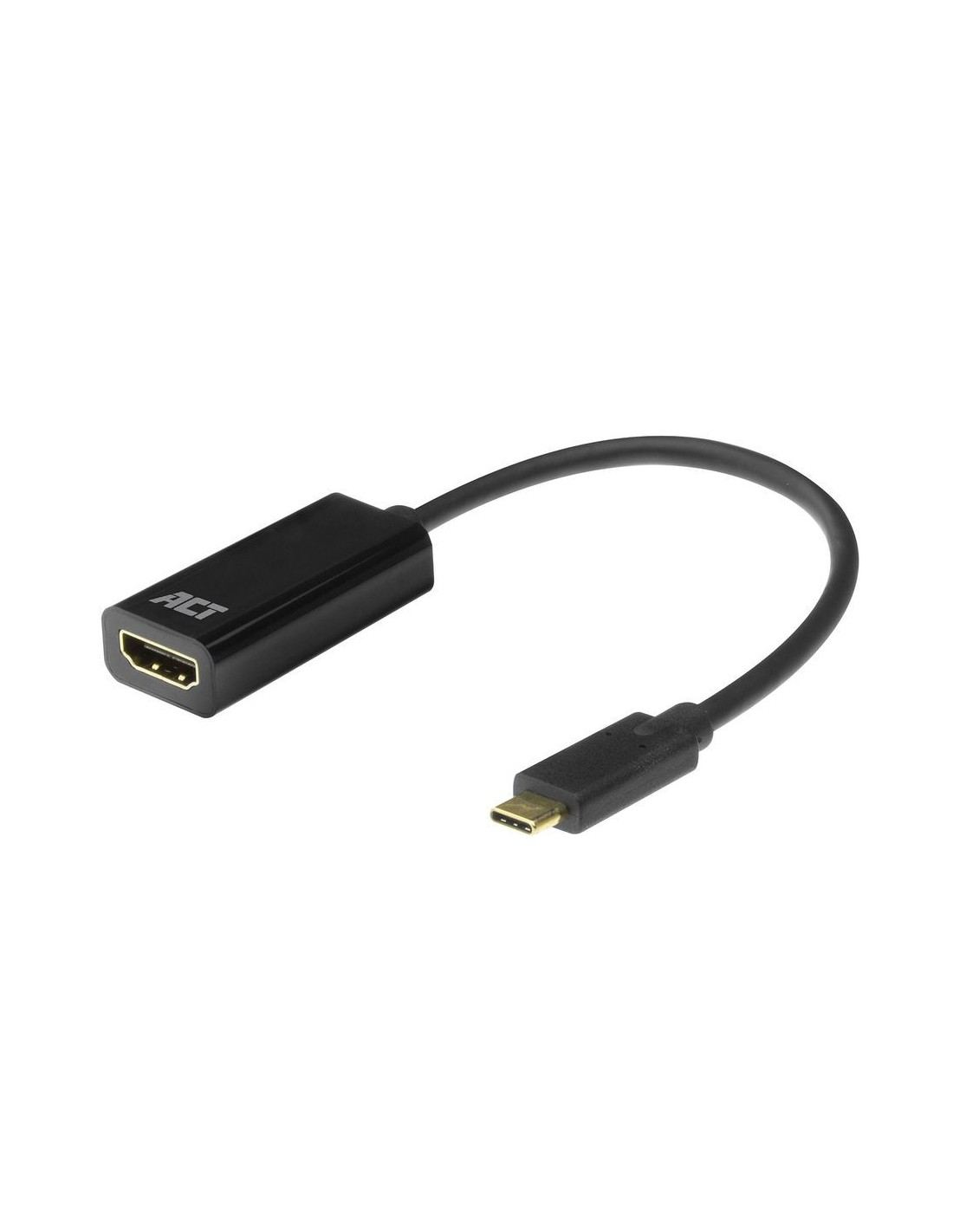 ACT AC7305 video kabel adapter 0,15 m USB Type-C HDMI Type A (Standaard) Zwart