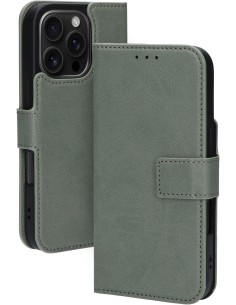 Mobiparts Classic Wallet Case Apple iPhone 16 Pro Stone Green (MagSafe Compatible)