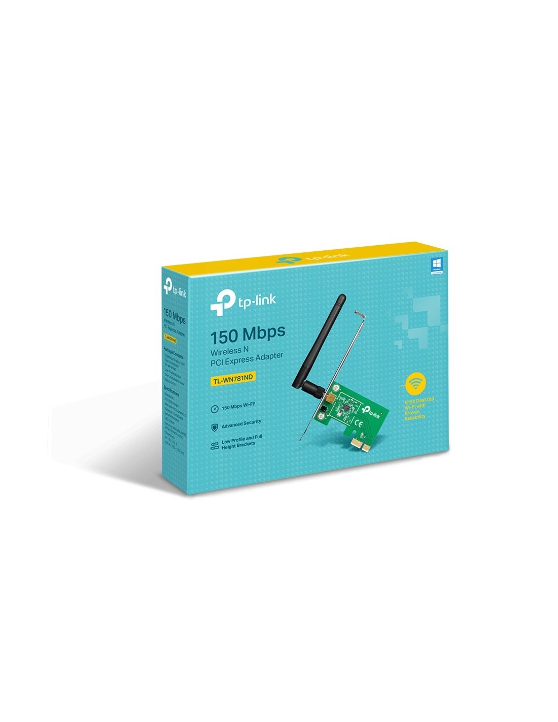 TP-LINK 150Mbps Wireless N PCI Express Adapter Intern WLAN 150 Mbit s
