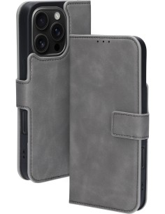 Mobiparts Classic Wallet Case Apple iPhone 16 Pro Granite Grey (MagSafe Compatible)
