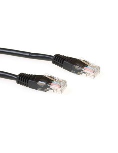 ACT Zwarte 2 meter UTP CAT5E patchkabel met RJ45 connectoren