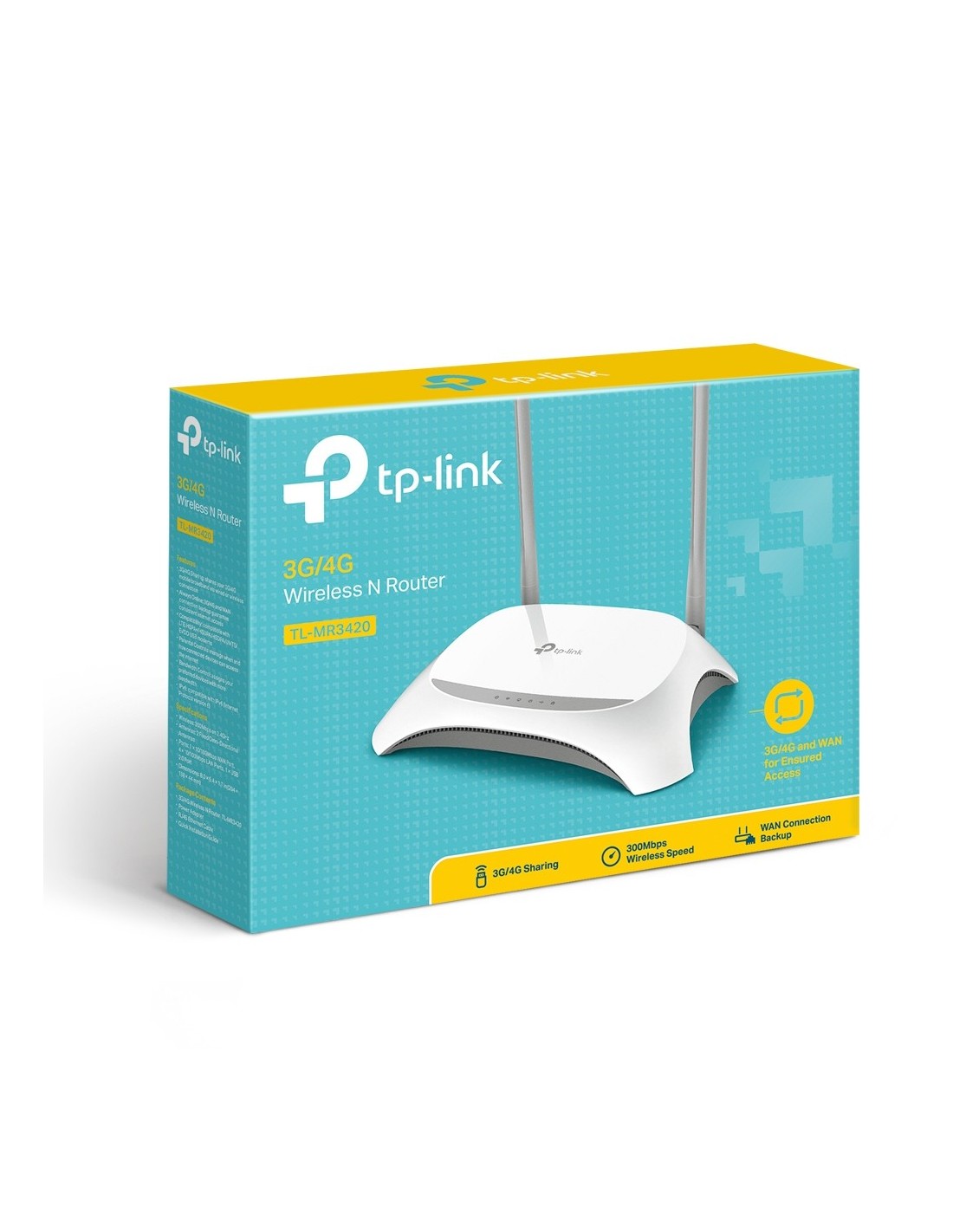 TP-LINK TL-MR3420 draadloze router Fast Ethernet Single-band (2.4 GHz) Zwart, Wit