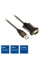 ACT AC6000 seriële kabel Zwart 1,5 m USB Type-A DB-9