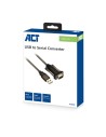 ACT AC6000 seriële kabel Zwart 1,5 m USB Type-A DB-9