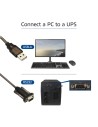 ACT AC6000 seriële kabel Zwart 1,5 m USB Type-A DB-9