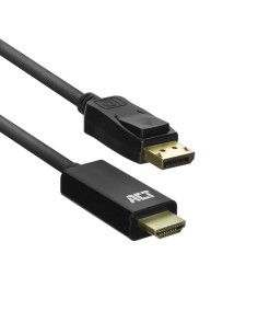 ACT AC7550 video kabel adapter 1,8 m DisplayPort HDMI Type A (Standaard) Zwart