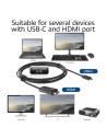 ACT AC7315 video kabel adapter 2 m USB Type-C HDMI Type A (Standaard) Zwart