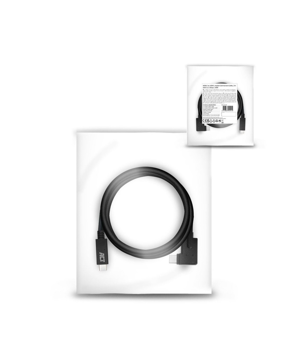 ACT AC7407 USB-kabel 2 m USB 3.2 Gen 1 (3.1 Gen 1) USB C Zwart