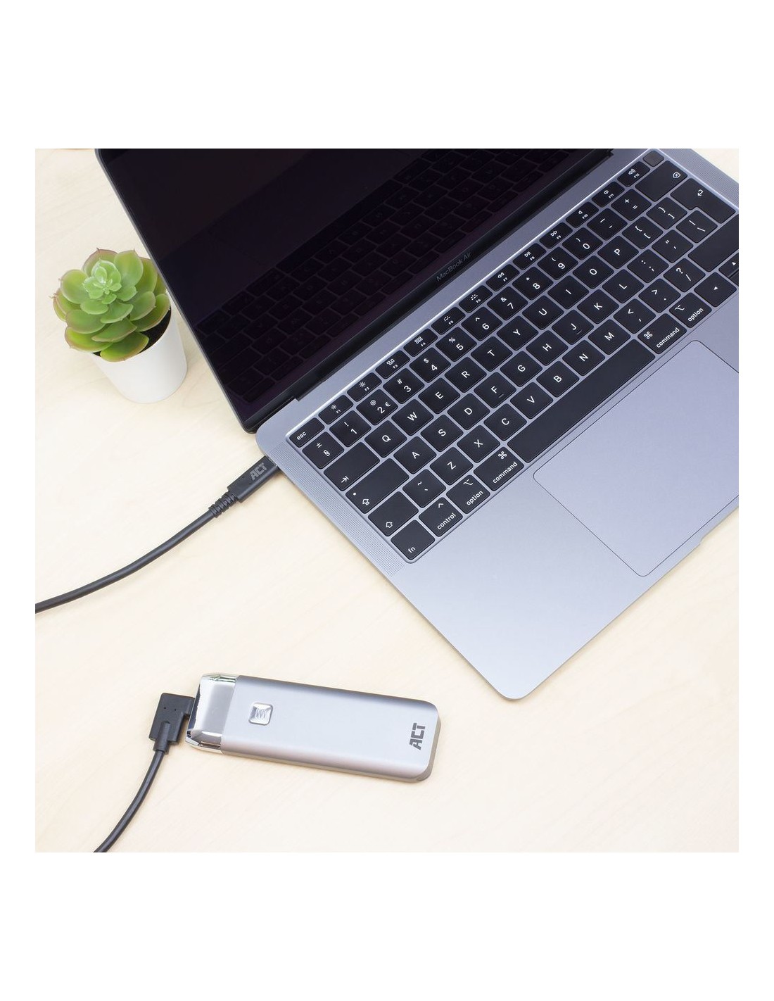 ACT AC7407 USB-kabel 2 m USB 3.2 Gen 1 (3.1 Gen 1) USB C Zwart