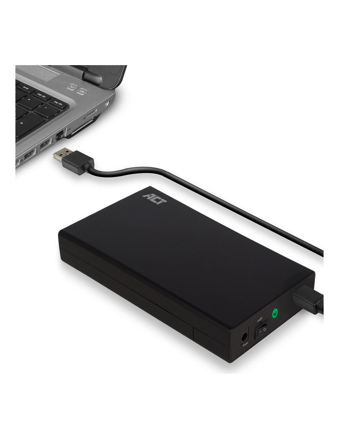 ACT AC1405 behuizing voor opslagstations HDD-/SSD-behuizing Zwart 3.5"