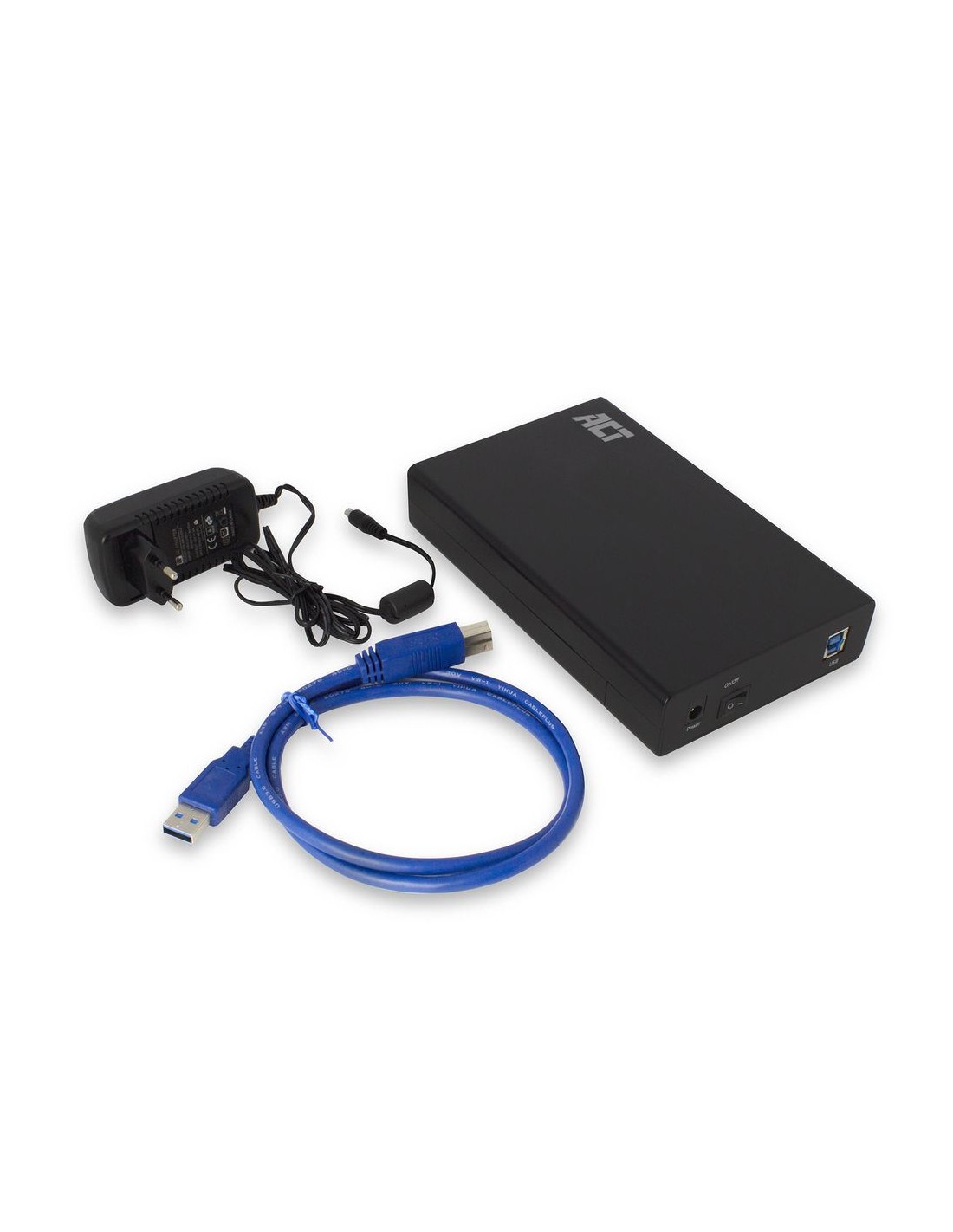 ACT AC1405 behuizing voor opslagstations HDD-/SSD-behuizing Zwart 3.5"