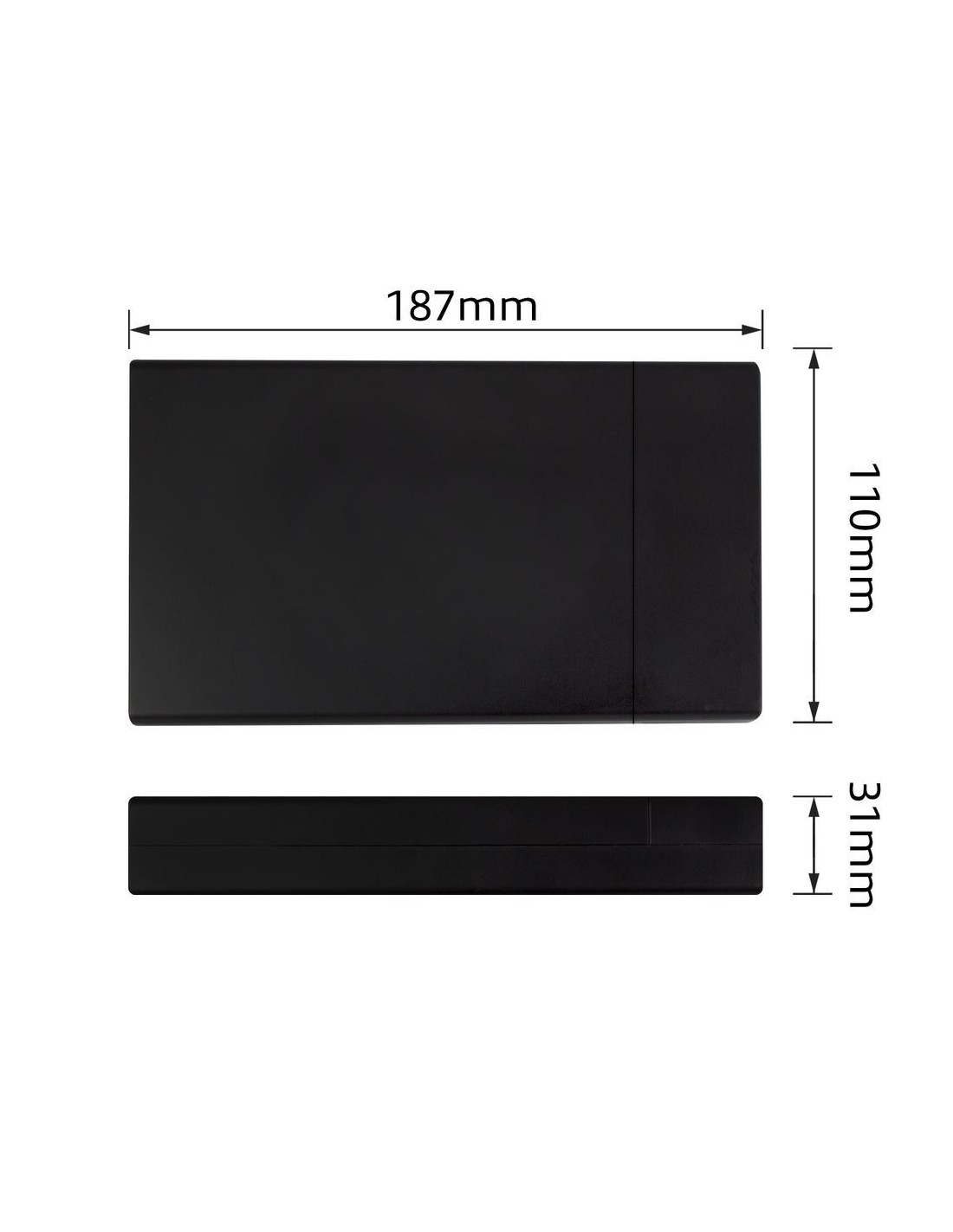 ACT AC1405 behuizing voor opslagstations HDD-/SSD-behuizing Zwart 3.5"