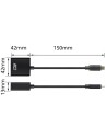 ACT AC7320 video kabel adapter 0,15 m USB Type-C DisplayPort Zwart
