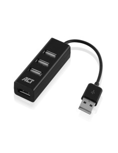 ACT AC6205 interface hub USB 2.0 480 Mbit s Zwart