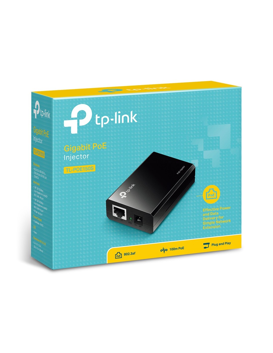 TP-LINK TL-POE150S Gigabit Ethernet 48 V