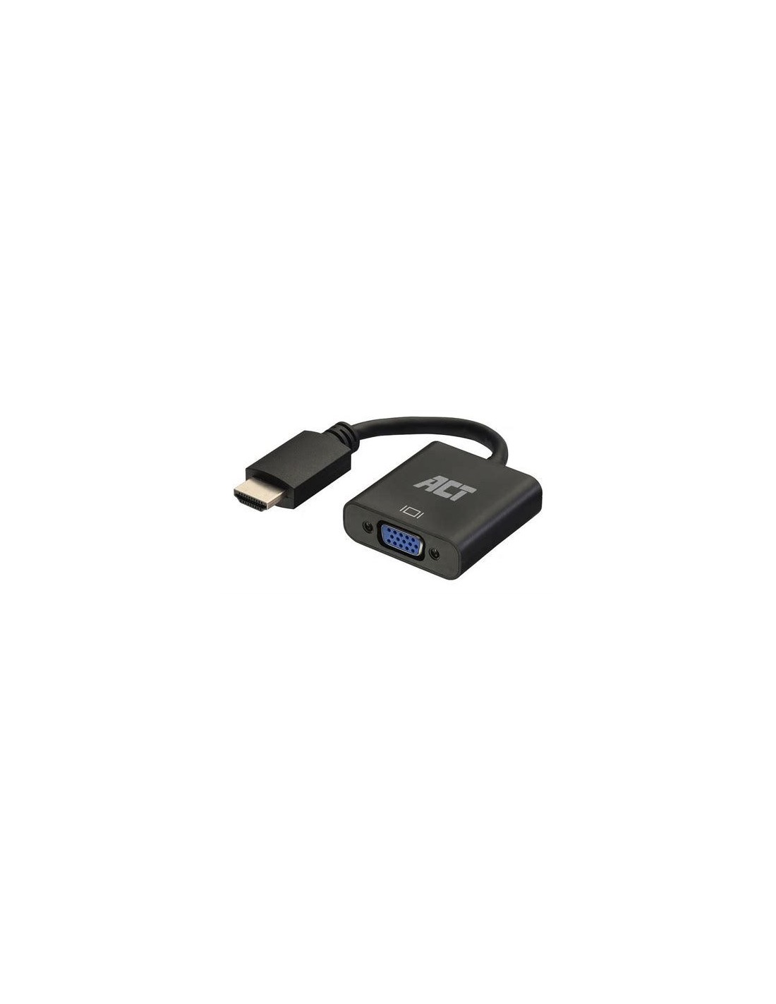 ACT AC7535 video kabel adapter 0,23 m HDMI Type A (Standaard) VGA (D-Sub) Zwart