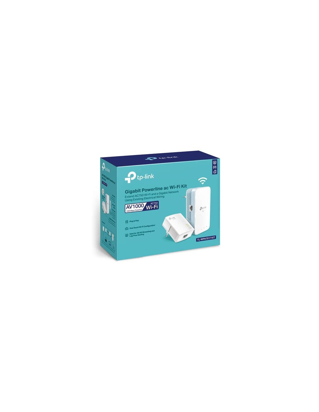 TP-Link TL-WPA7517 KIT PowerLine-netwerkadapter 1000 Mbit/s Ethernet LAN Wifi Wit