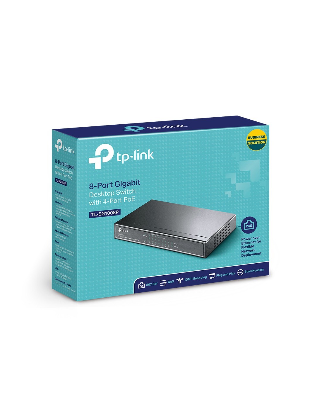 TP-LINK TL-SG1008P Gigabit Ethernet (10 100 1000) Power over Ethernet (PoE) Grijs