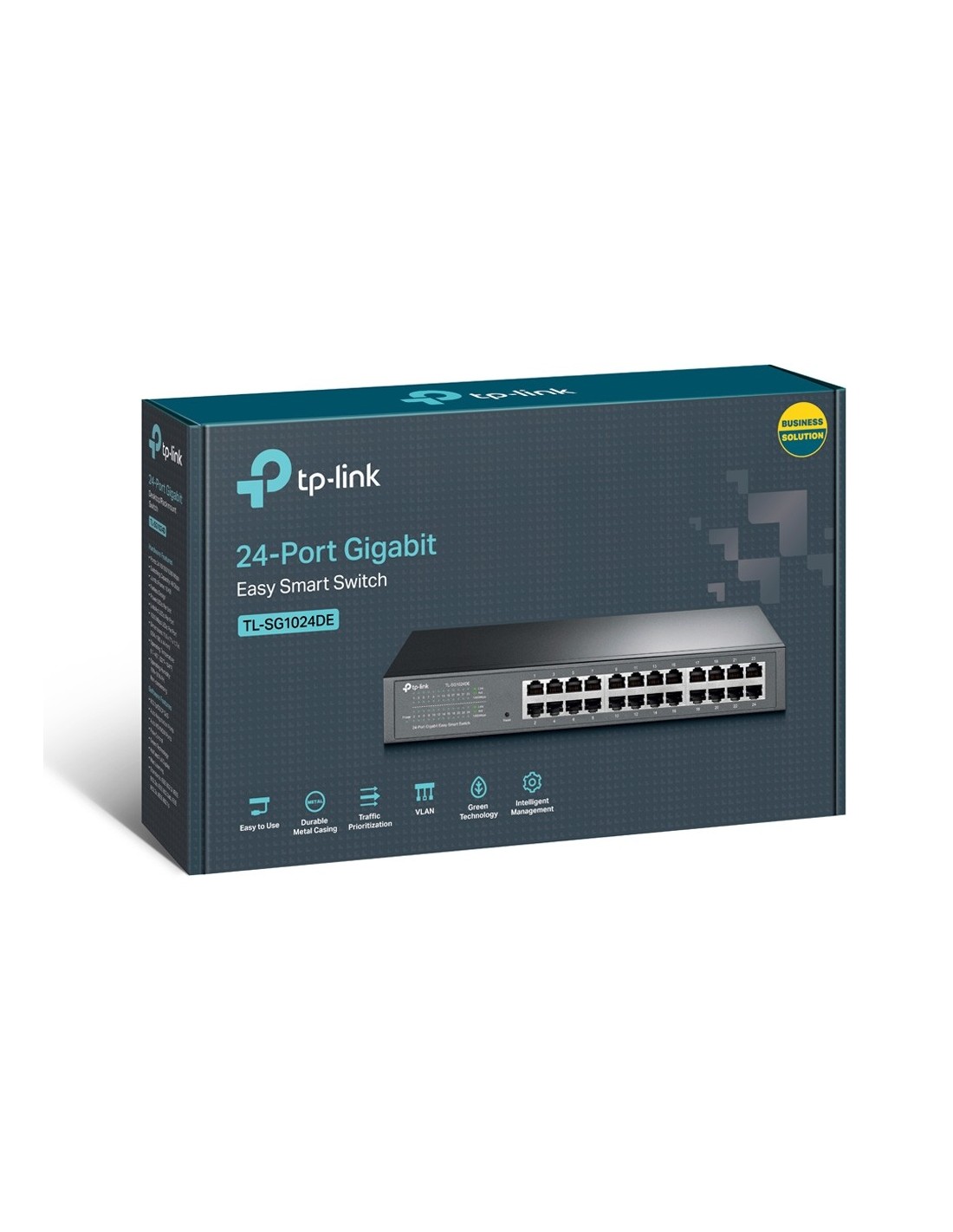 TP-LINK TL-SG1024DE Managed L2 Gigabit Ethernet (10 100 1000) Zwart