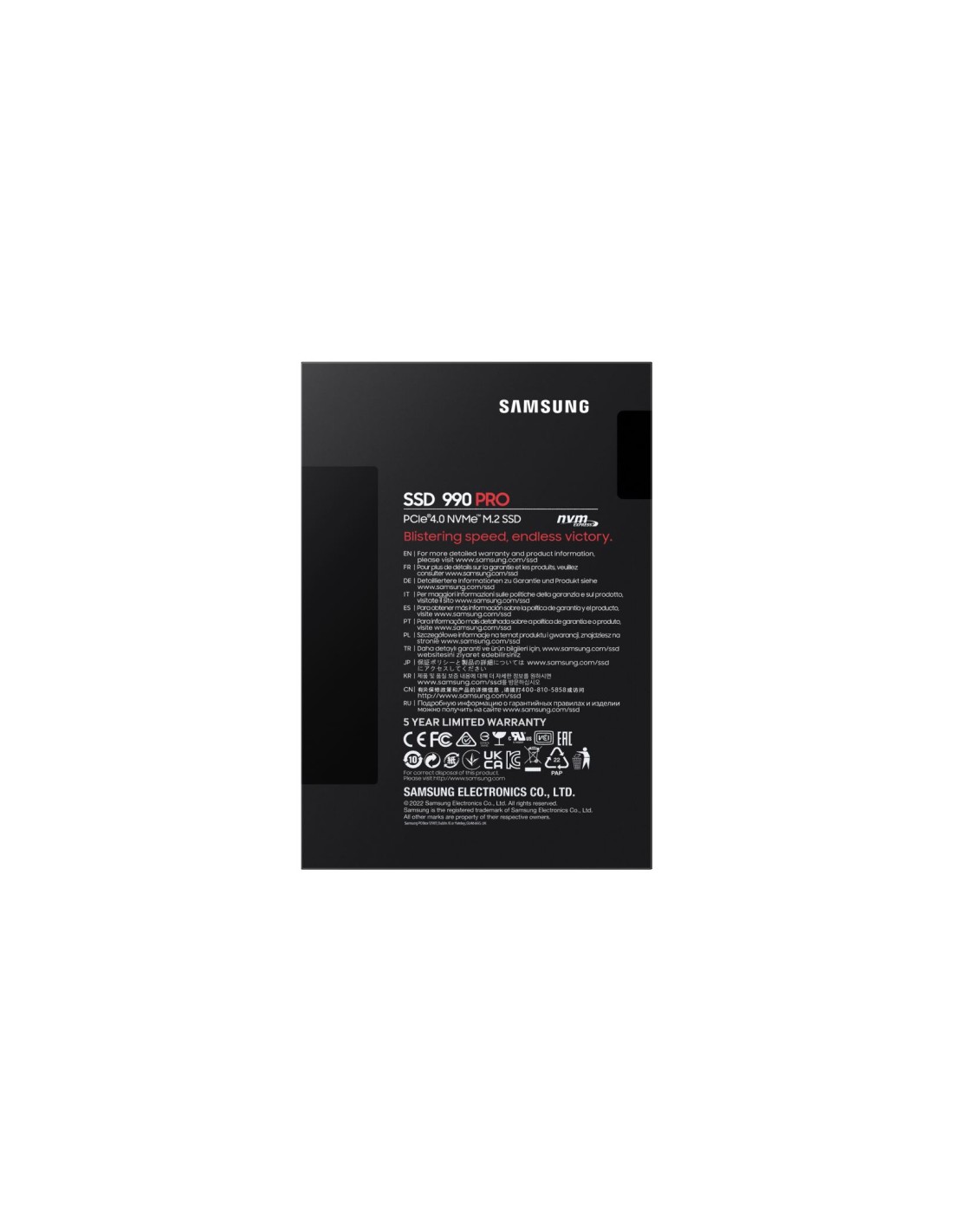 Samsung 990 PRO | 1TB NVMe SSD | M.2 | 7.450MB/s