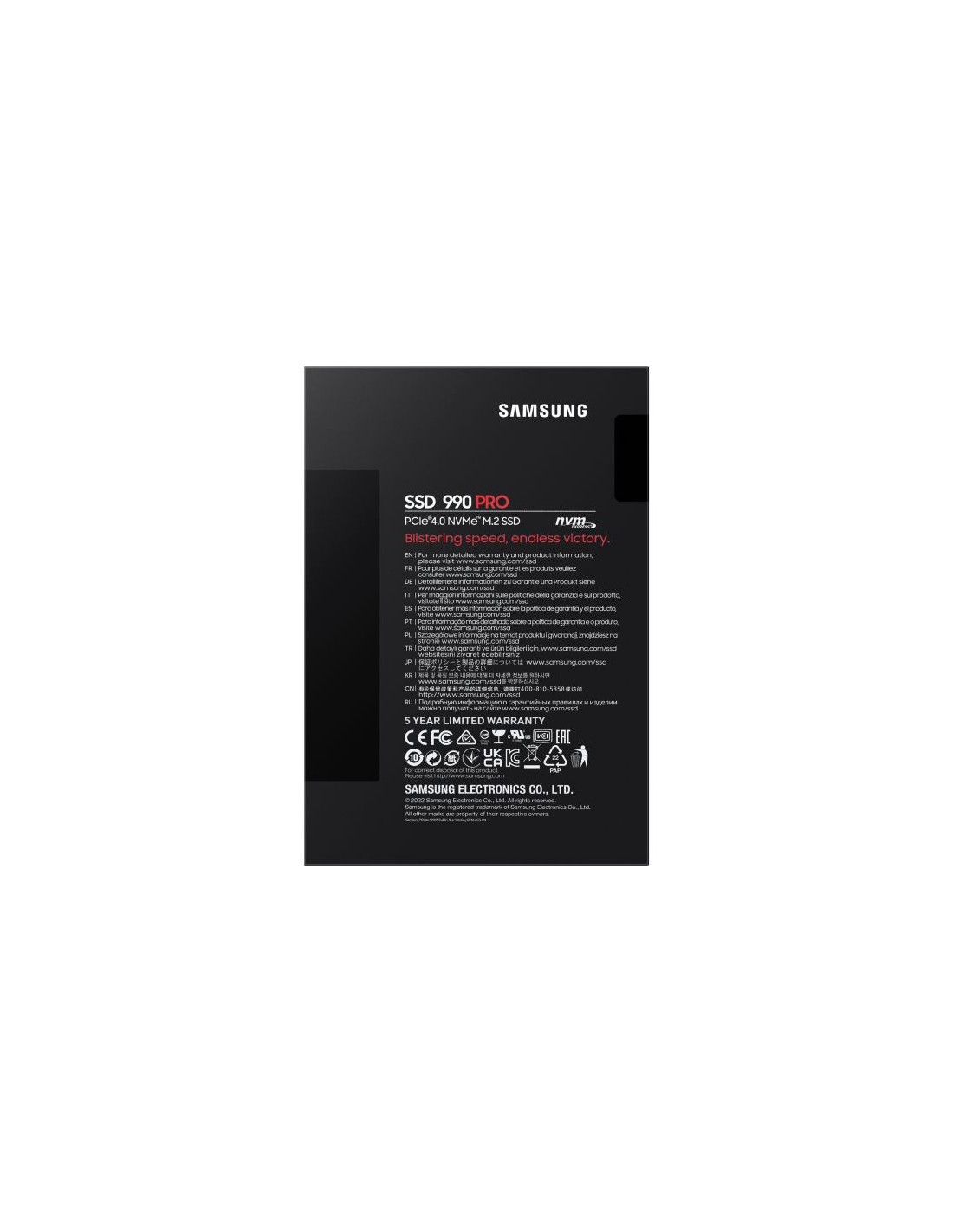 Samsung 990 PRO | 1TB NVMe SSD | M.2 | 7.450MB/s