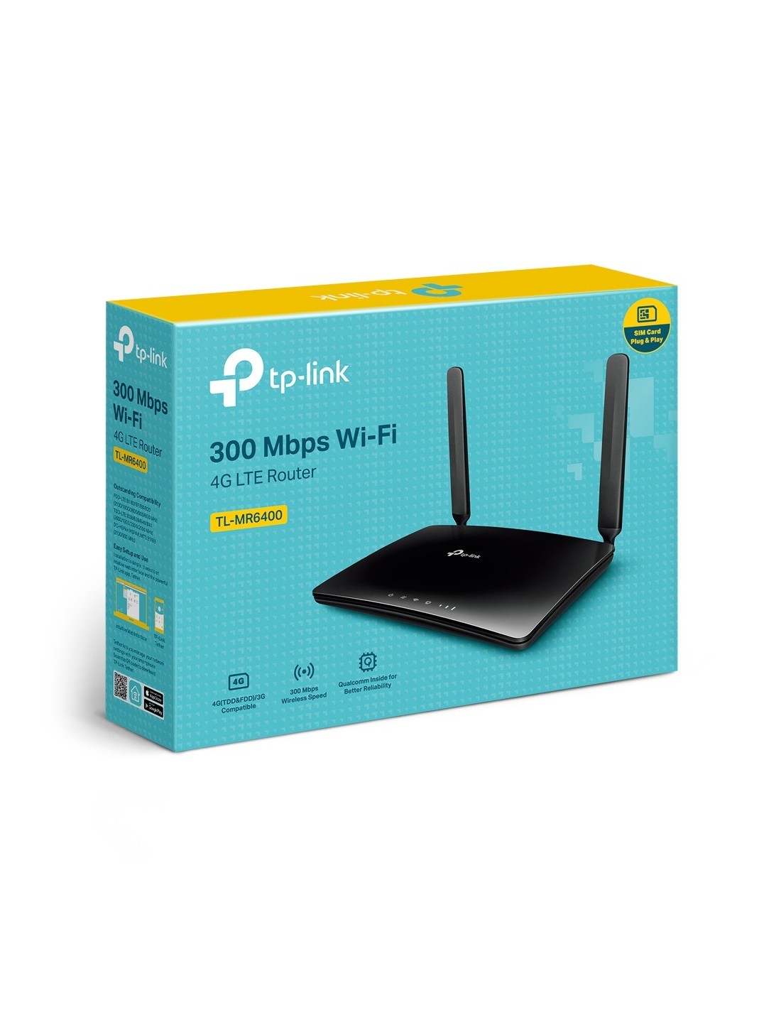 TP-LINK TL-MR6400 draadloze router Fast Ethernet Single-band (2.4 GHz) 3G 4G Zwart