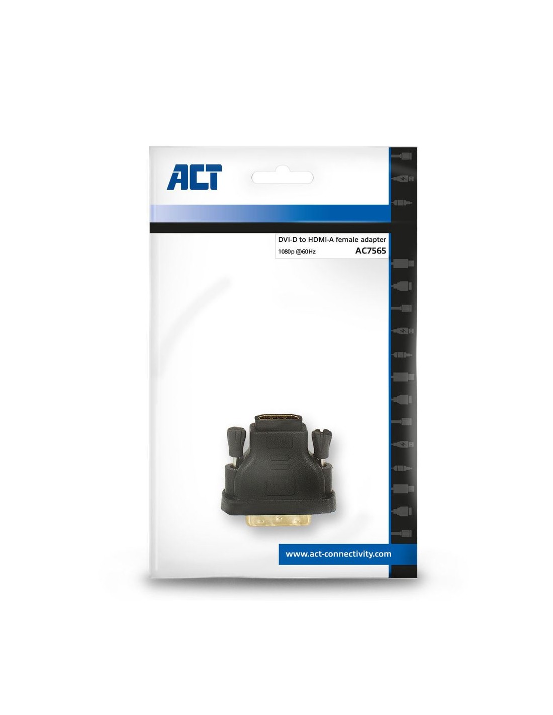 ACT DVI-D naar HDMI verloopadapter Zipbag