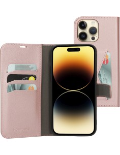 Mobiparts Classic Wallet Case Apple iPhone 14 Pro Max Pink