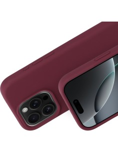Mobiparts Silicone Cover Apple iPhone 16 Pro Plum Red 2