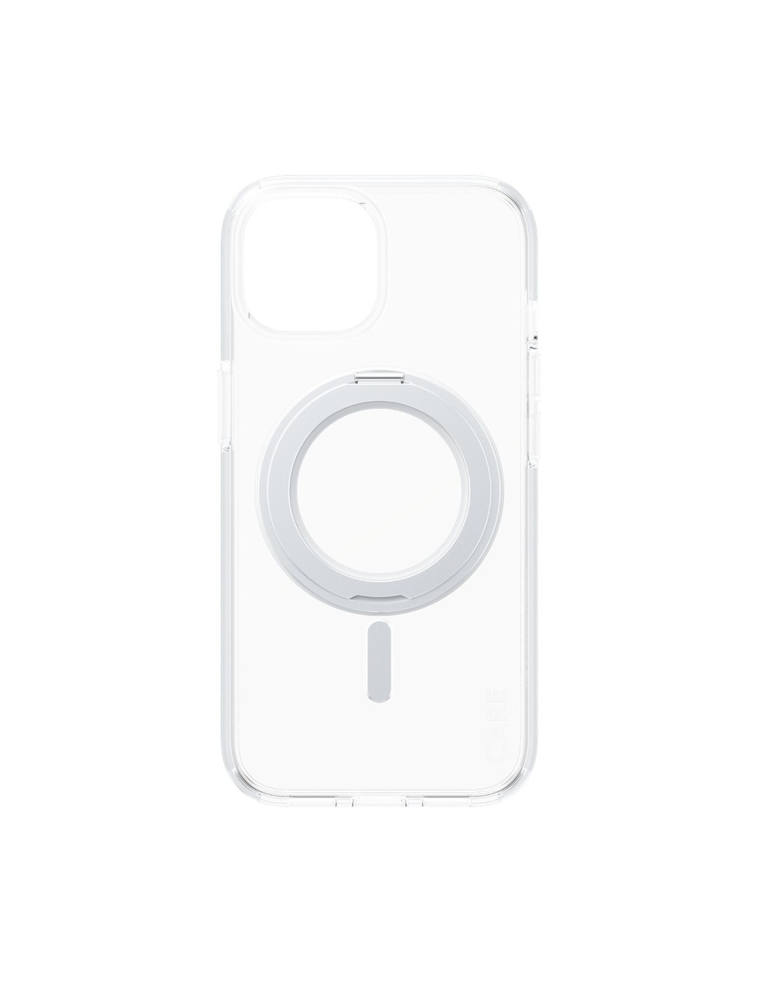 CARE by PanzerGlass Feature Case Transparent w. Silver Kickstand & MagSafe iPhone15
