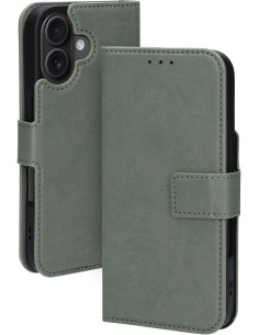 Mobiparts Classic Wallet Case Apple iPhone 16 Stone Green (MagSafe Compatible)