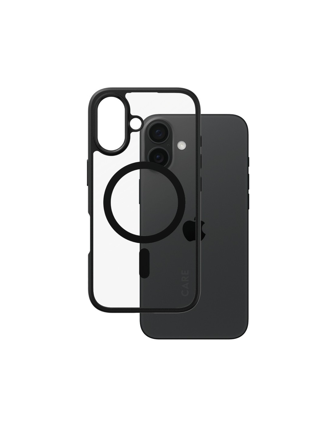 CARE by PanzerGlass Flagship Case Transparent Urban Combat w. Black Frame & MagSafe iPhone 16
