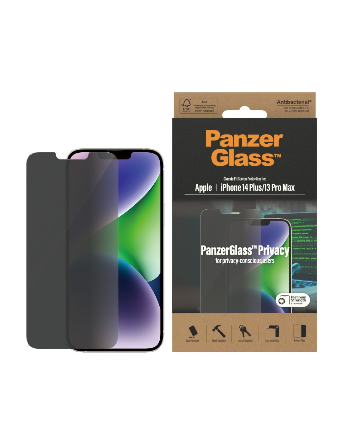 PanzerGlass Apple iPhone 14 Plus 13 Pro Max Privacy Glass