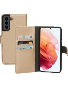 Mobiparts Saffiano Wallet Case Samsung Galaxy S21 Copper