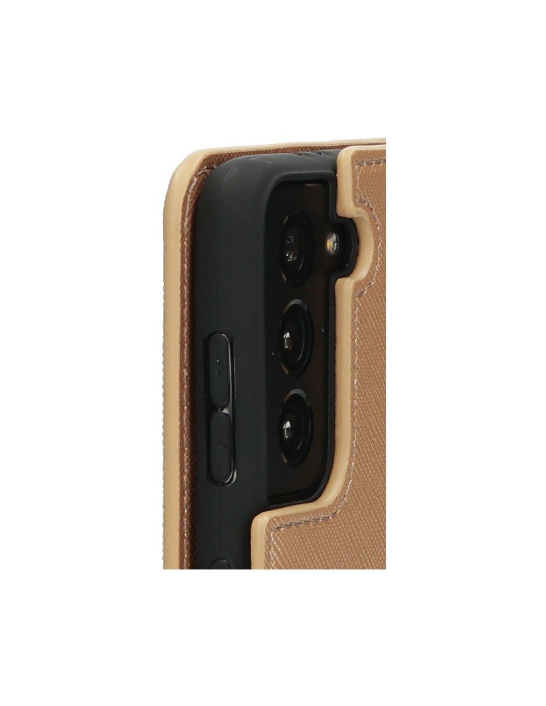 Mobiparts Saffiano Wallet Case Samsung Galaxy S21 Copper