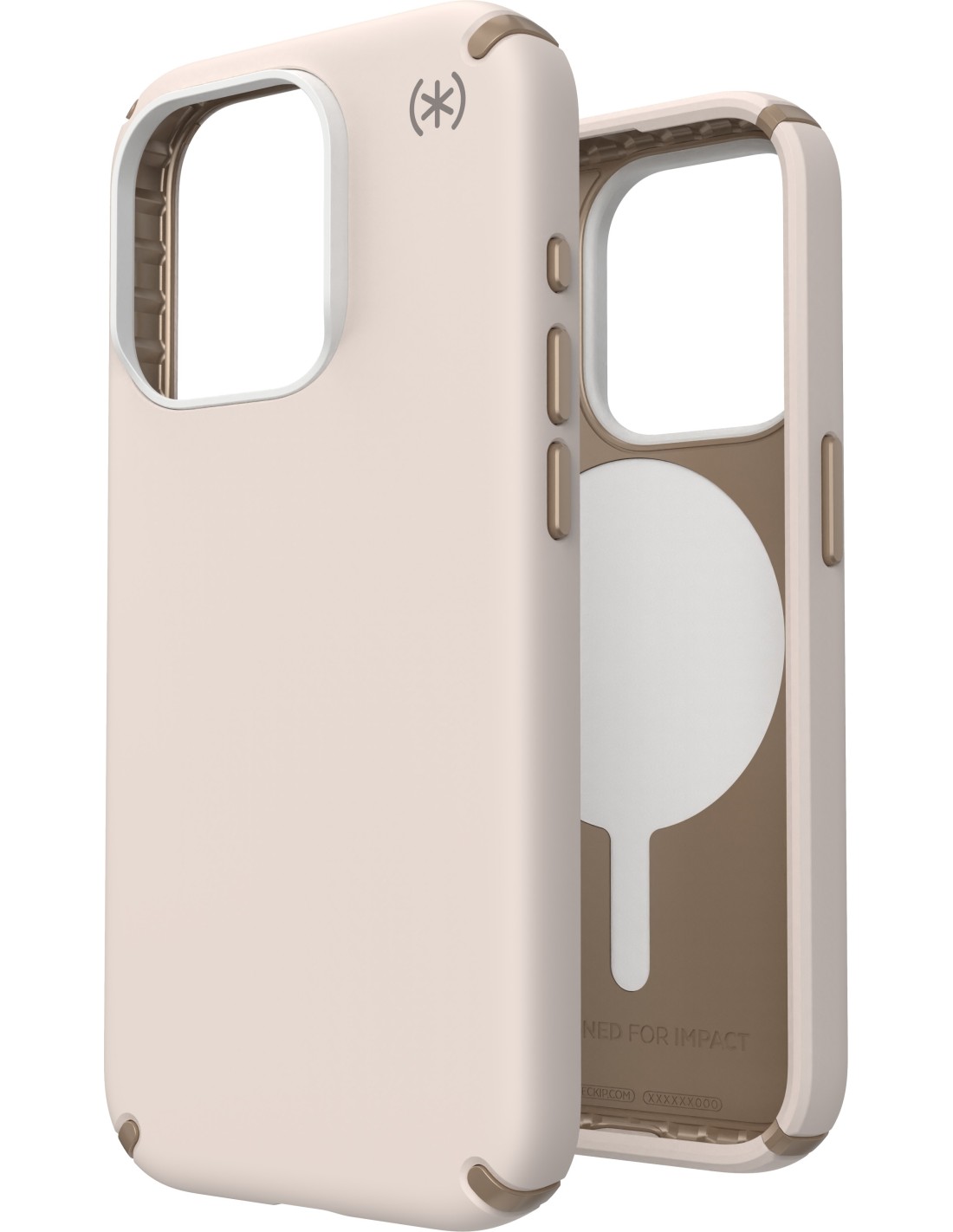 Speck Presidio2 Pro + MS Apple iPhone 15 Pro Bleached Bone -  with Microban