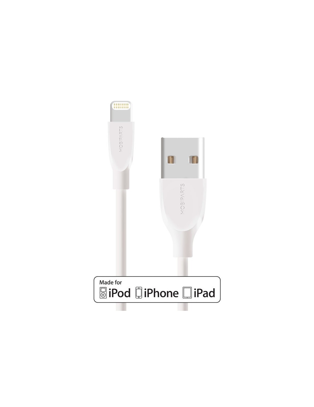 Mobiparts Apple Lightning to USB Cable 2A 1m White