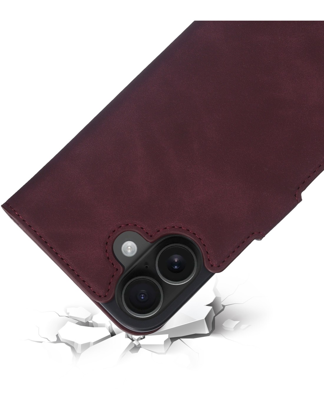Mobiparts Classic Wallet Case Apple iPhone 16 Velvet Red (MagSafe Compatible)