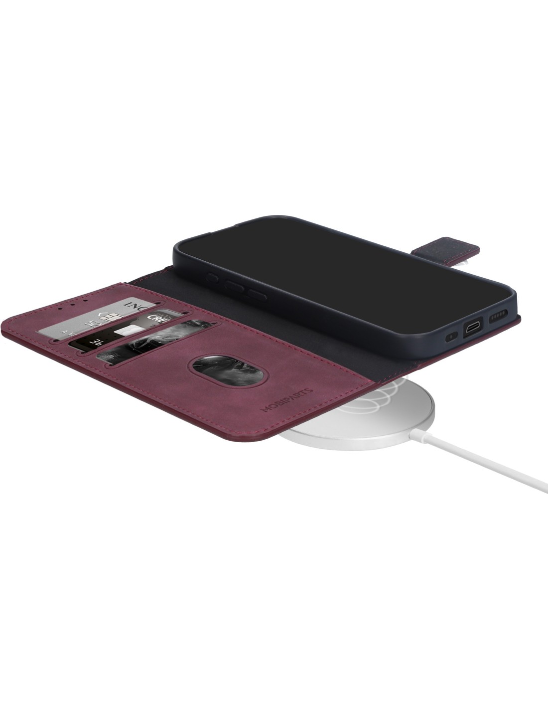 Mobiparts Classic Wallet Case Apple iPhone 16 Velvet Red (MagSafe Compatible)