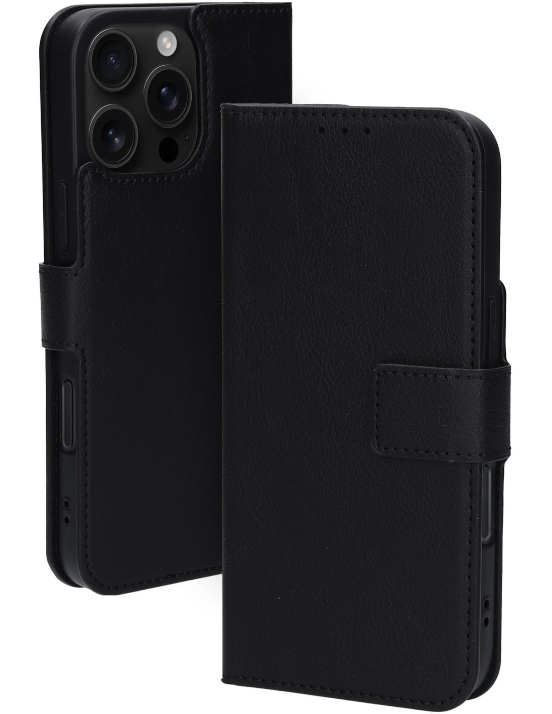 Mobiparts Classic Wallet Case Apple iPhone 16 Pro Max Black (MagSafe Compatible)