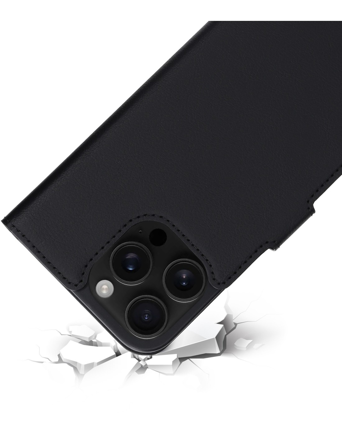 Mobiparts Classic Wallet Case Apple iPhone 16 Pro Max Black (MagSafe Compatible)